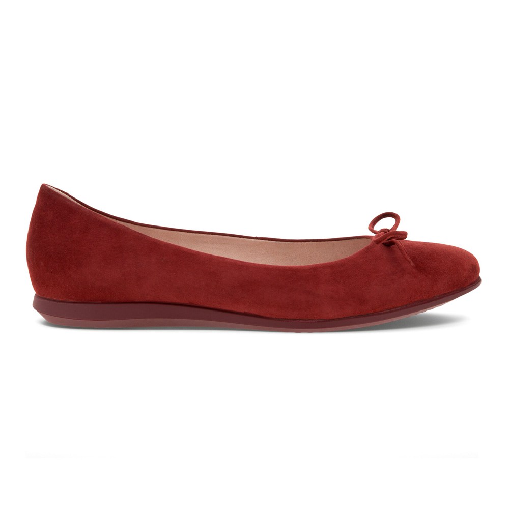 ECCO Womens Ballerinas Burgundy - Touch 2.0 - NXF-769501